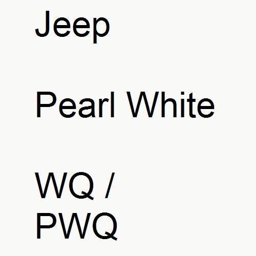 Jeep, Pearl White, WQ / PWQ.